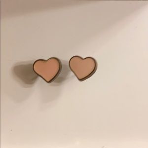 Pink heart earrings